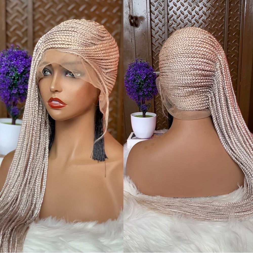 Elegant Blonde Braided Wigs - Picture 5 of 8